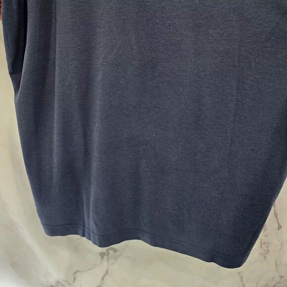 Travis Mathew Shirt Mens Large Navy Blue Pink Golf Polo Pima Stripe Two Tone - Picture 7 of 12